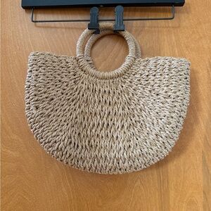 Elegant Tan Woven Tote / Beach Bag